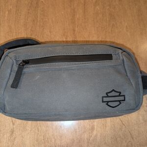 Harley-Davidson Gray Canvas Belt Bag with Logo